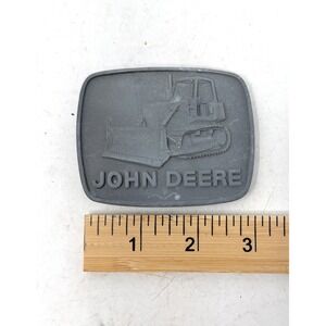 Vintage John Deere Silver Tone Belt Buckle, Deere and Co